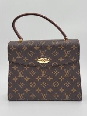 Vintage Louis Vuitton Brown Monogram Malesherbes Top-Handle Bag